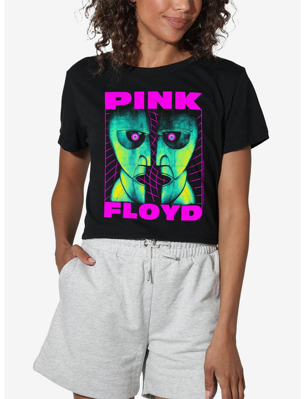 Pink Floyd Neon Division Bell Girls Crop Top T-Shirt