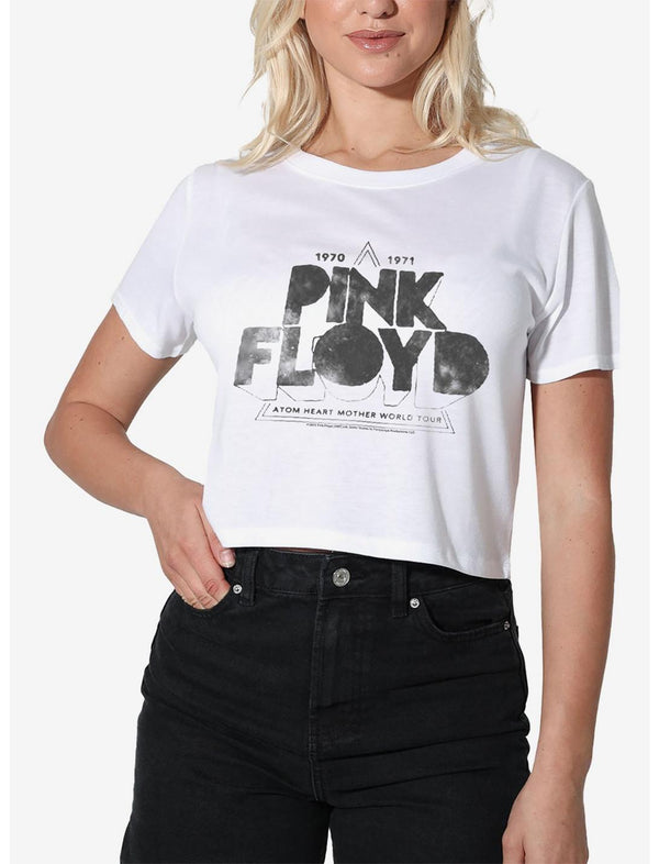 Pink Floyd Atom Heart Girls Crop Top T-Shirt