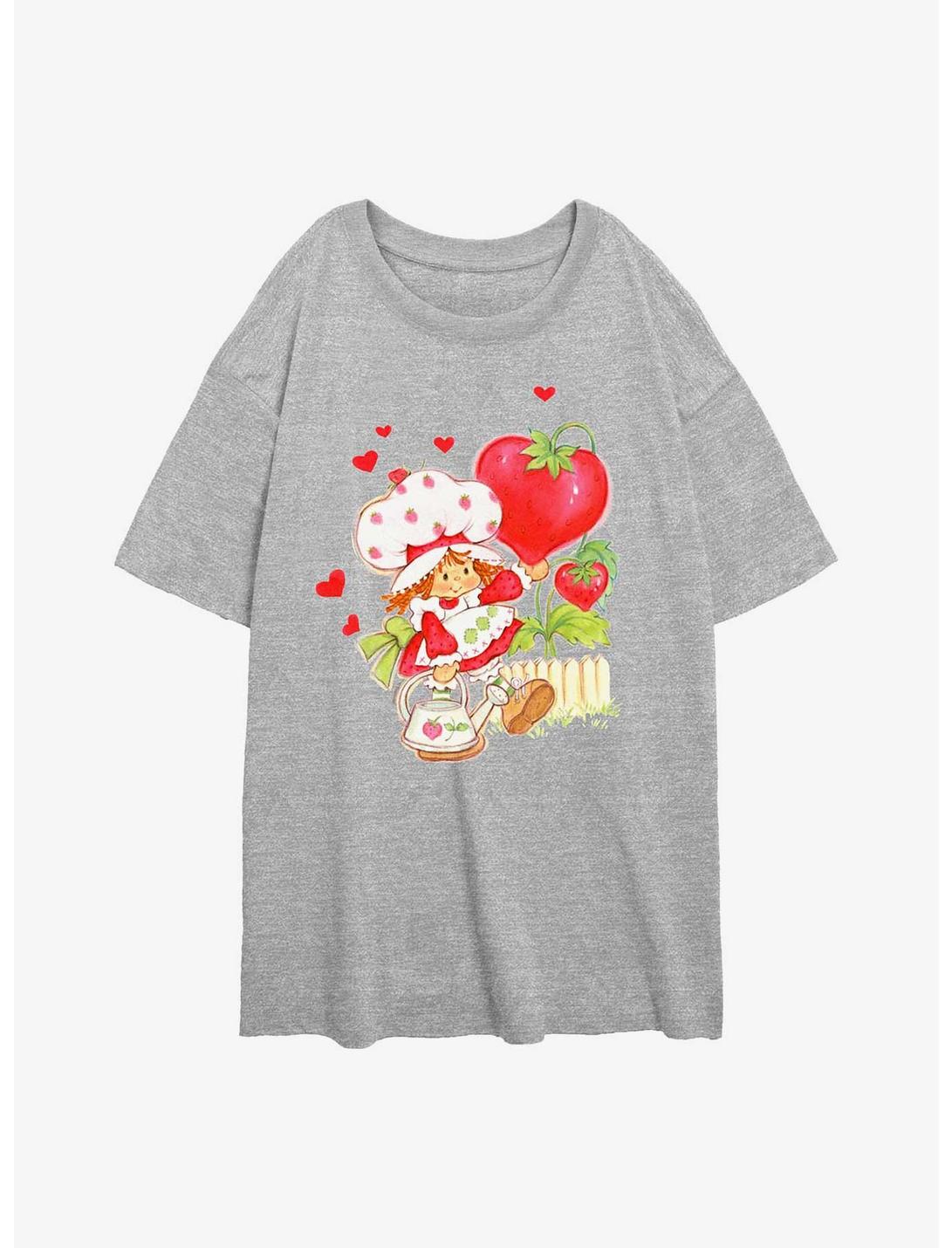 Strawberry Shortcake Strawberries And Hearts Girls Oversized T-Shirt