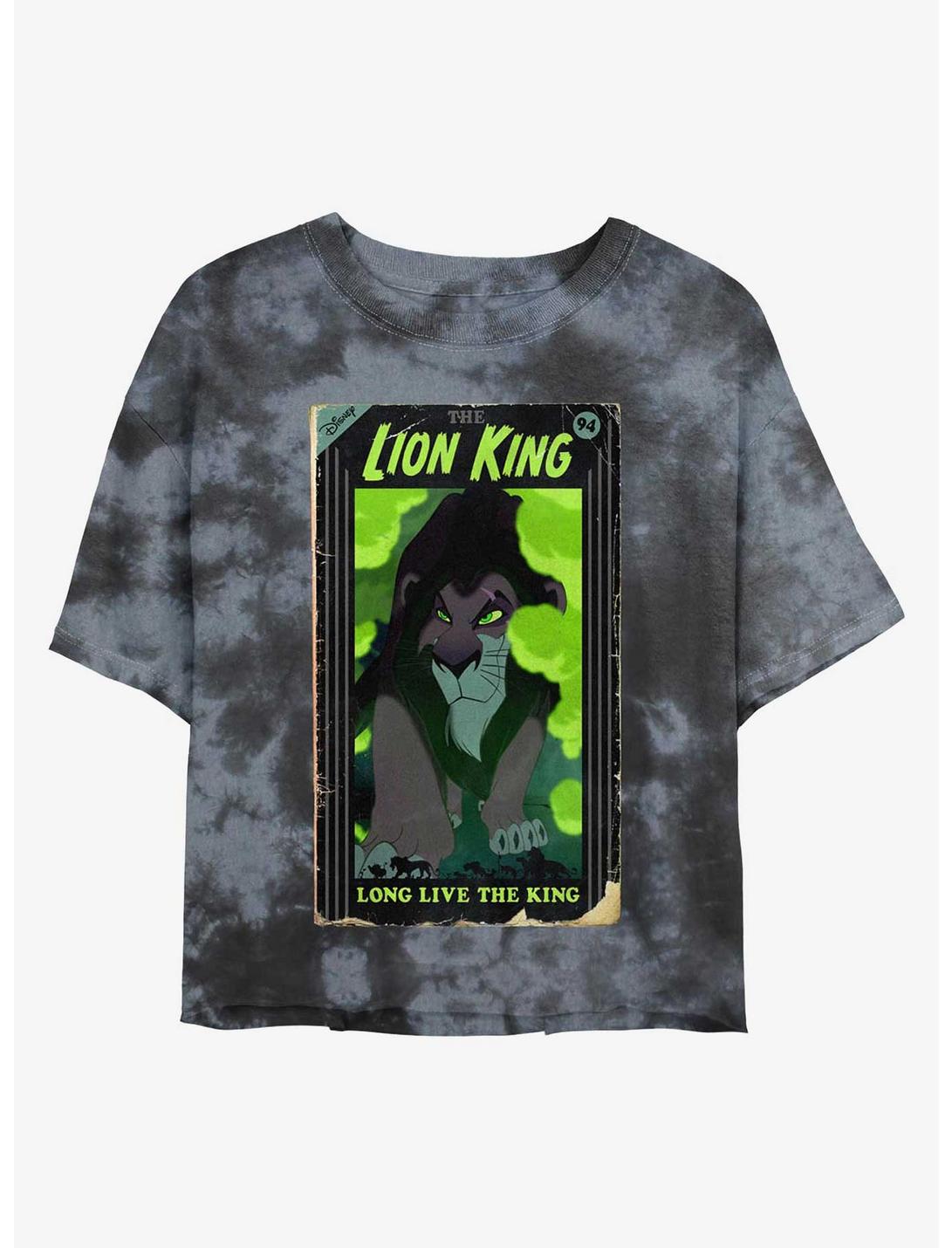 Disney The Lion King Scar VHS Cover Girls Tie-Dye Crop T-Shirt