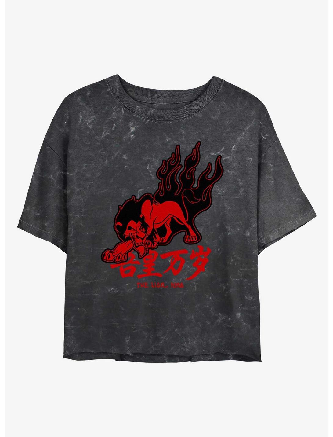 Disney The Lion King Red Scar Girls Mineral Wash Crop T-Shirt
