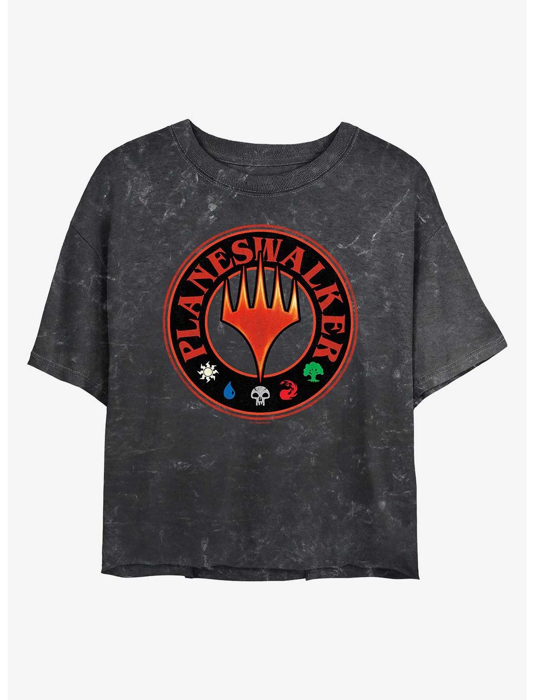 Magic: The Gathering Planeswalker Circle Stamp Girls Mineral Wash Crop T-Shirt