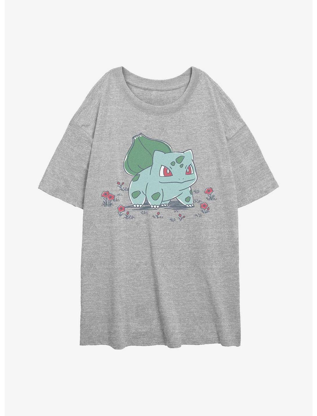 Pokemon Bulbasaur Flowers Girls Oversized T-Shirt