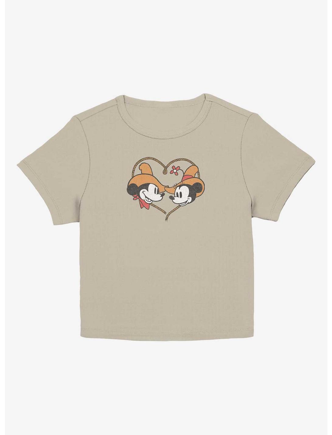 T-Shirt Bébé Fille Disney Mickey Mouse & Minnie Mouse Amoureux Western