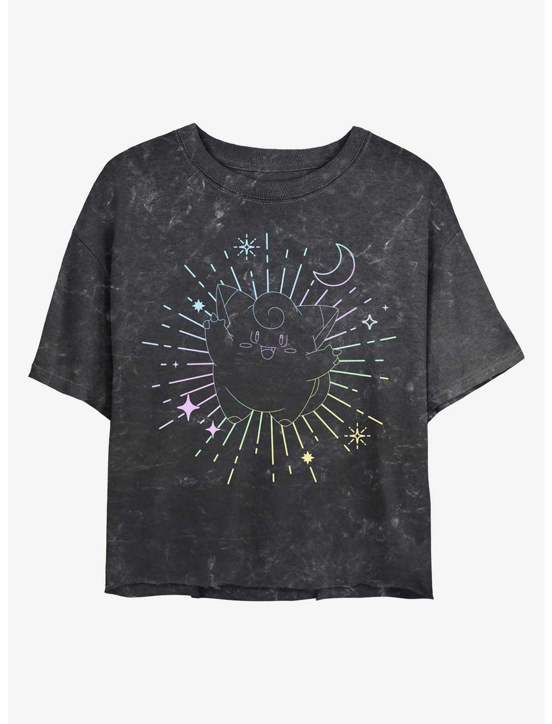 Pokemon Celestial Clefairy Girls Mineral Wash Crop T-Shirt
