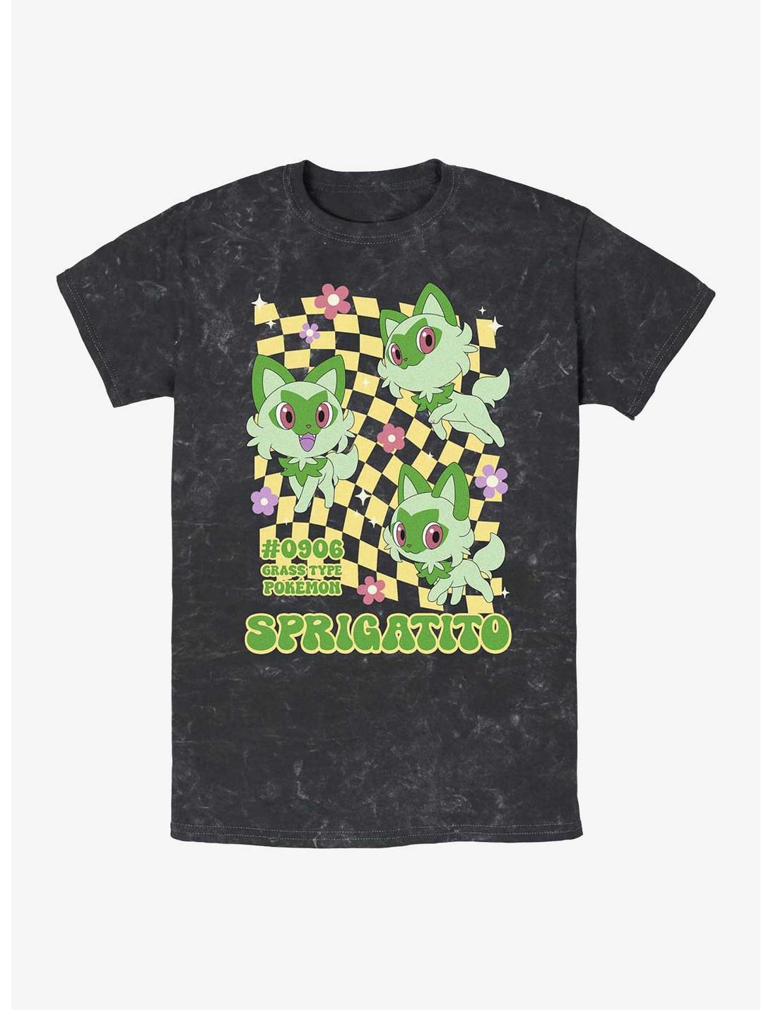 T-shirt délavé minéral Pokémon Poussacha Type Plante