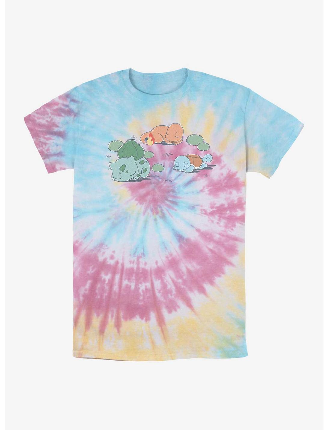 Pokemon Bulbasaur Charmander Squirtle Tie-Dye T-Shirt