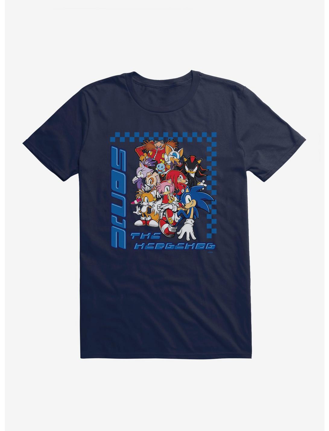 Sonic The Hedgehog Group Checkered Extra Soft T-Shirt
