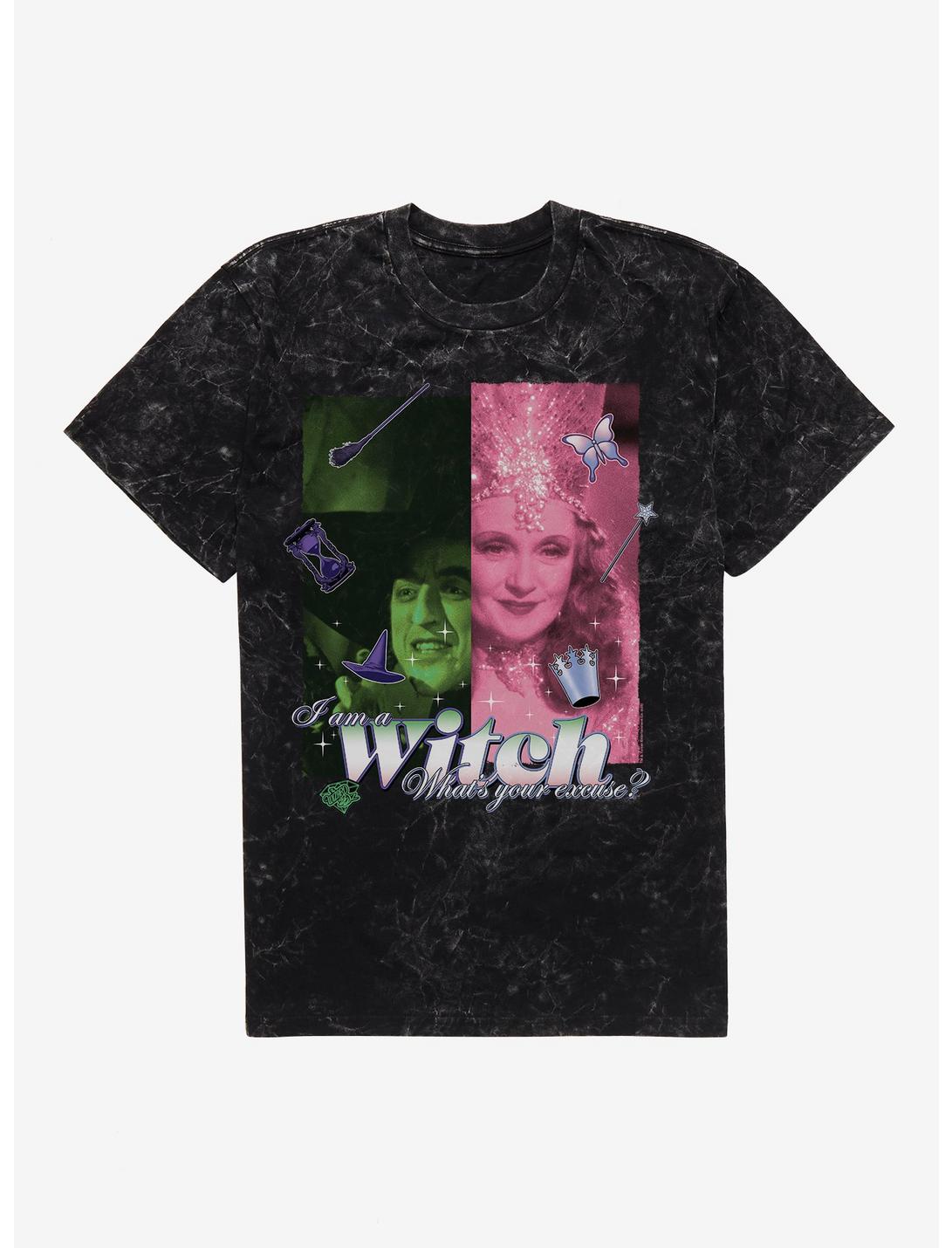 T-shirt délavé minéral Le Magicien d'Oz Je suis une sorcière quelle est votre excuse ?