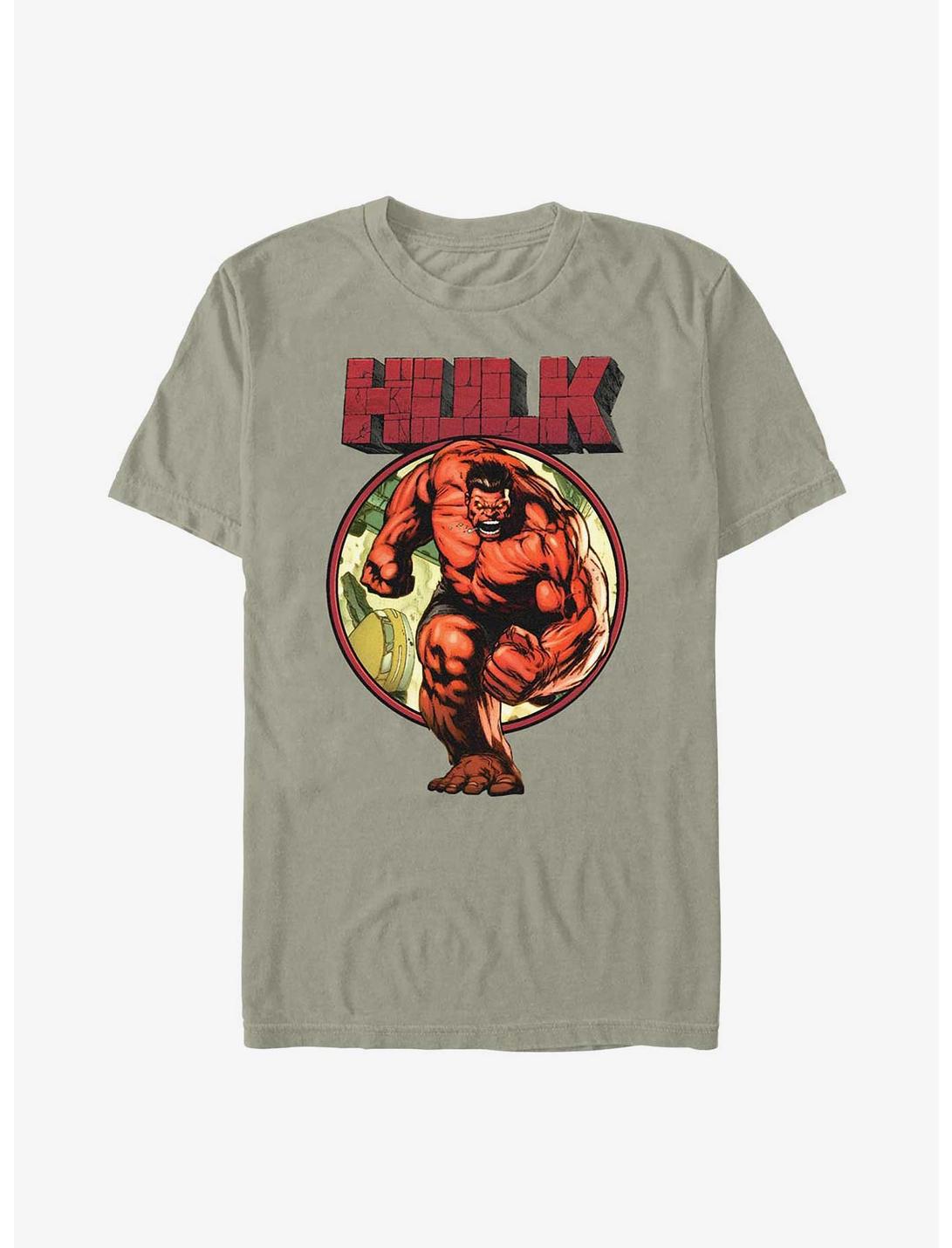 Marvel Red Hulk Run Garment Dye T-Shirt