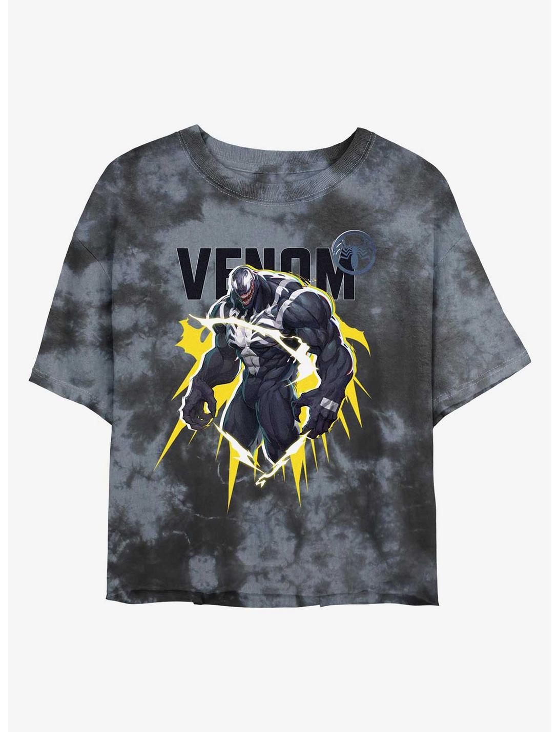Marvel Rivals Venom Energy Tie-Dye Girls Crop T-Shirt