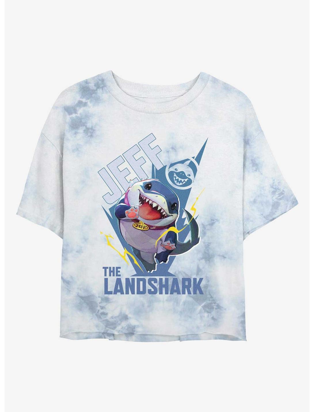 Jeff The Landshark Tie-Dye Girls Crop T-Shirt