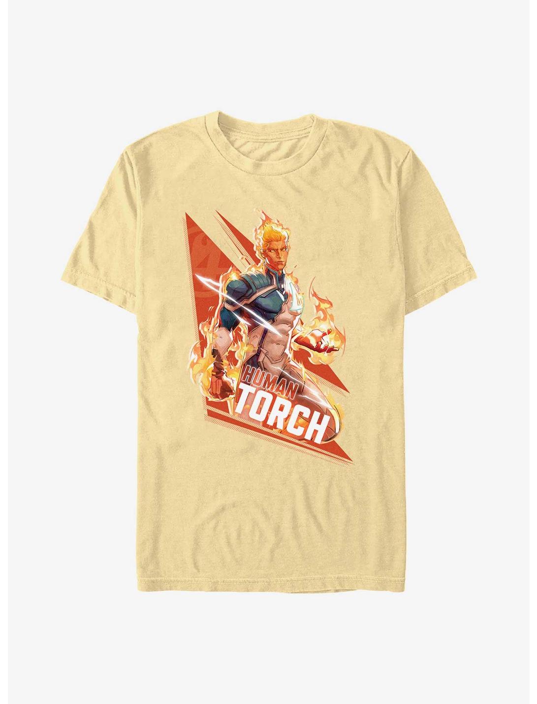 Marvel Rivals Human Torch Big Fire Garment Dye T-Shirt