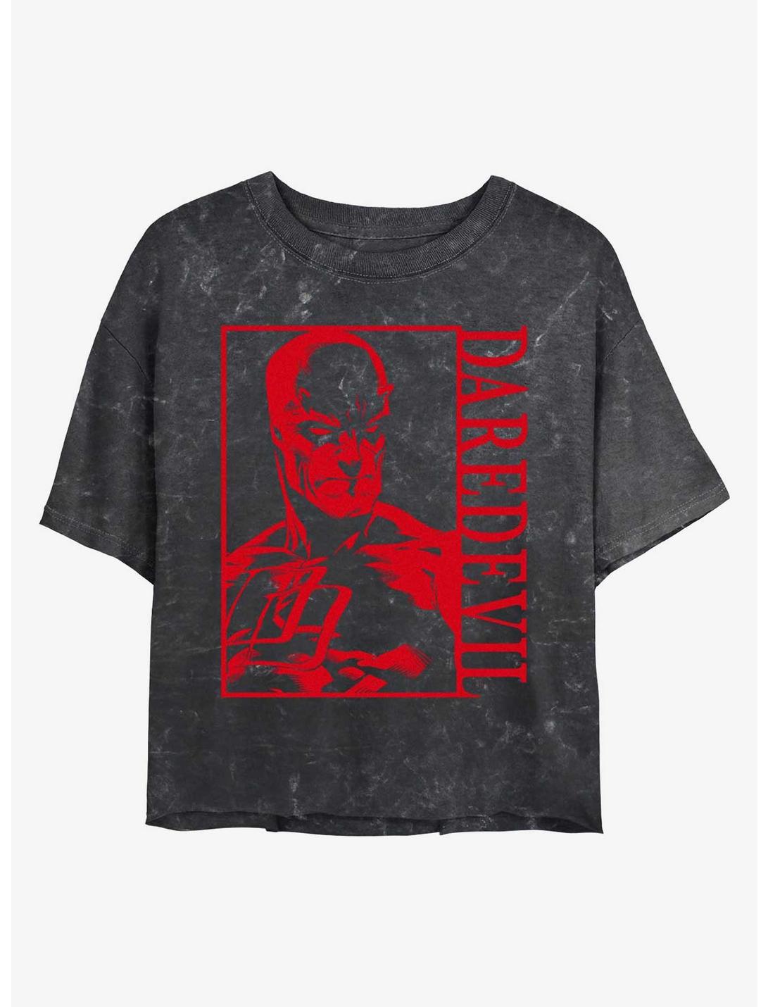 Marvel Daredevil Portrait Box Tie-Dye Girls Crop T-Shirt