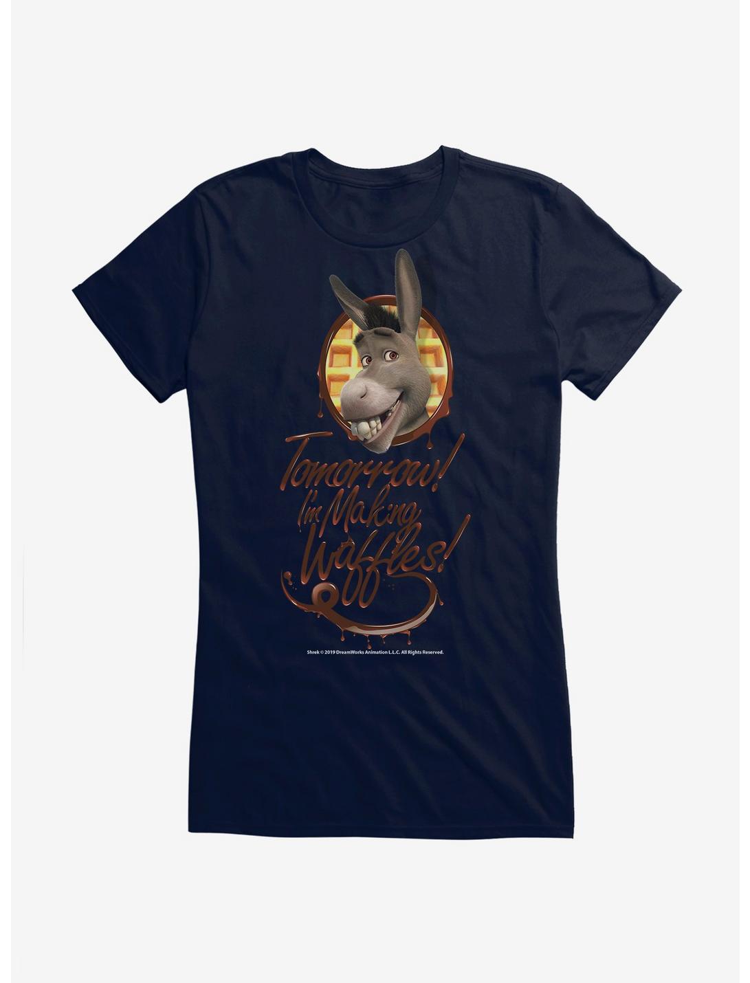 Shrek Donkey Tomorrow! I'm Making Waffles! Girls T-Shirt