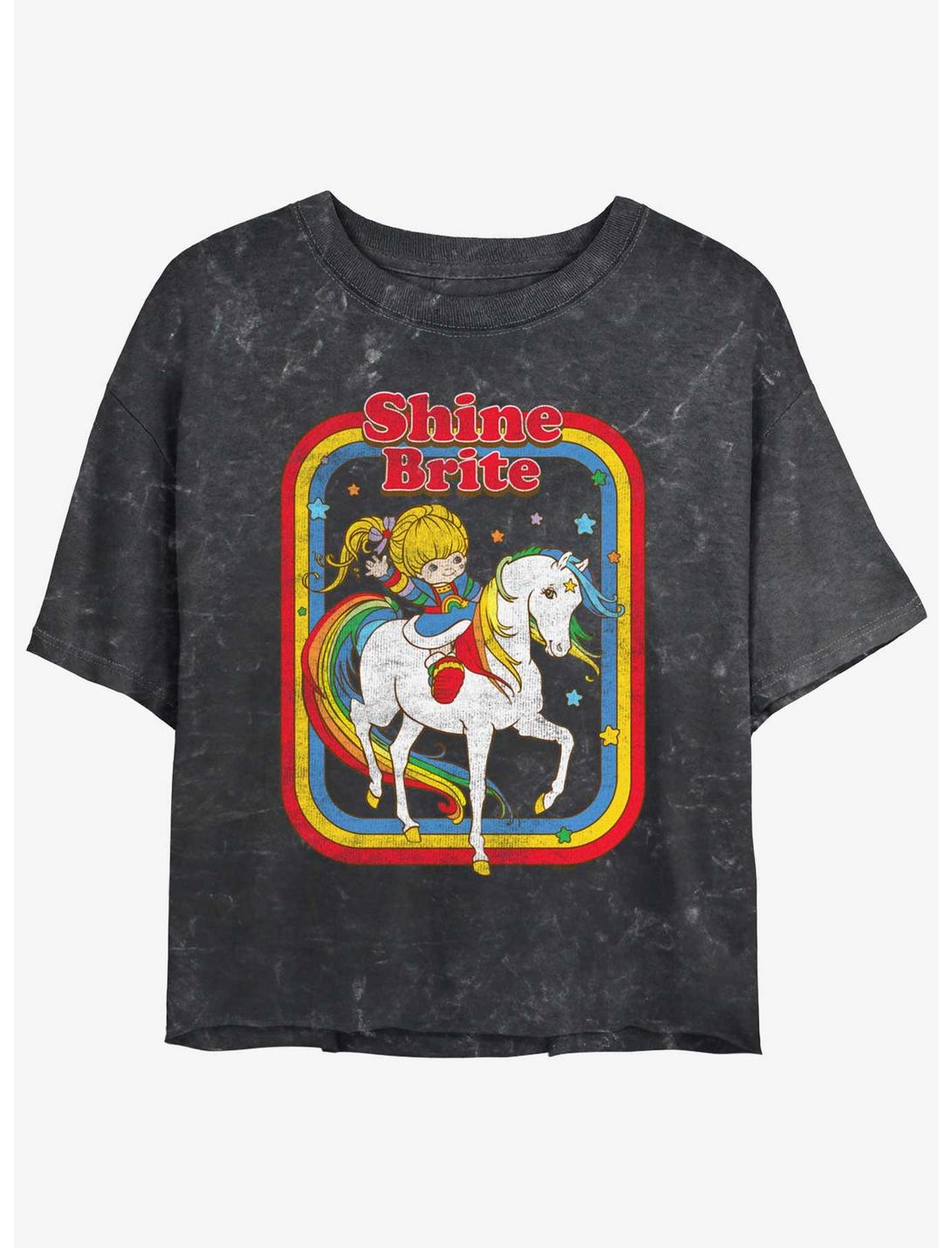 T-shirt court Rainbow Brite Shine Brite pour fille, délavé minéral
