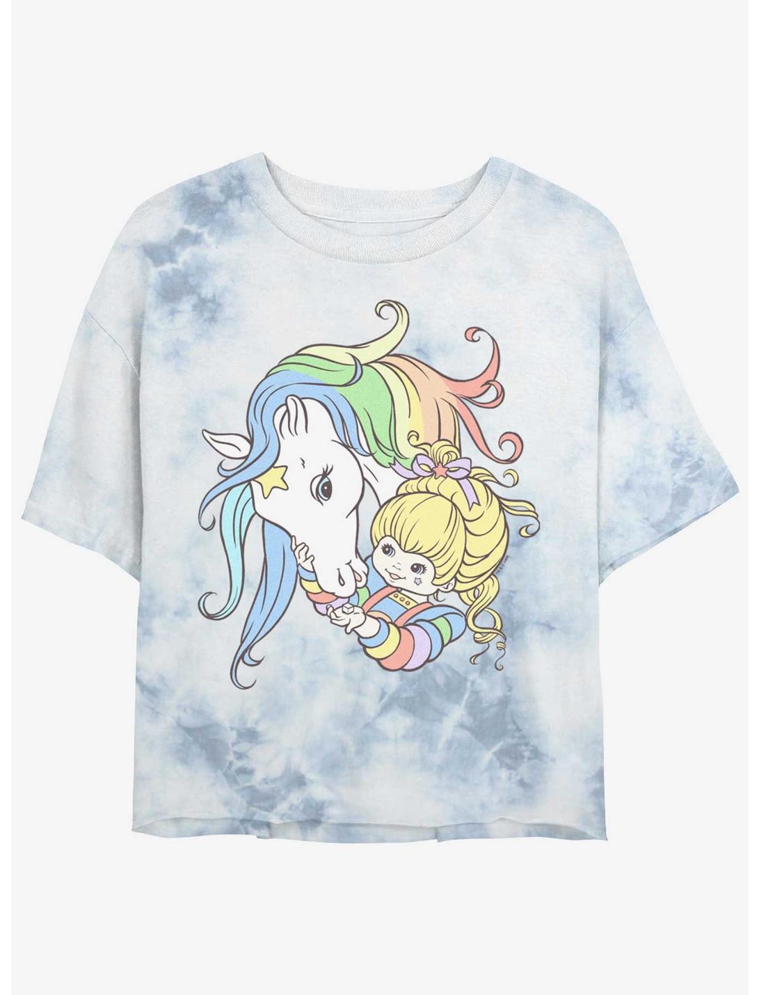 Rainbow Brite Starlight Friends Girls Tie-Dye Crop T-Shirt