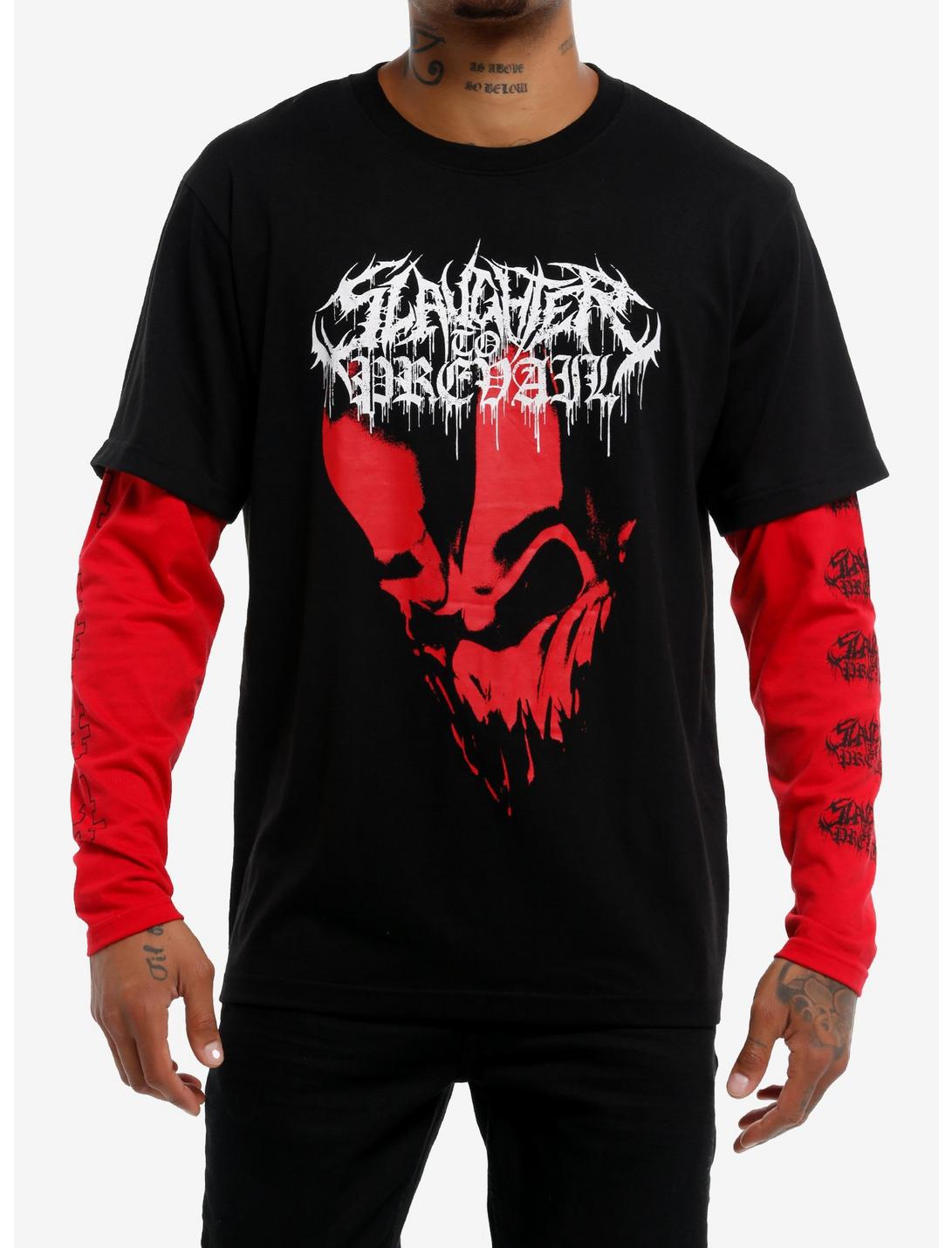 Slaughter To Prevail Red & Black Long-Sleeve T-Shirt