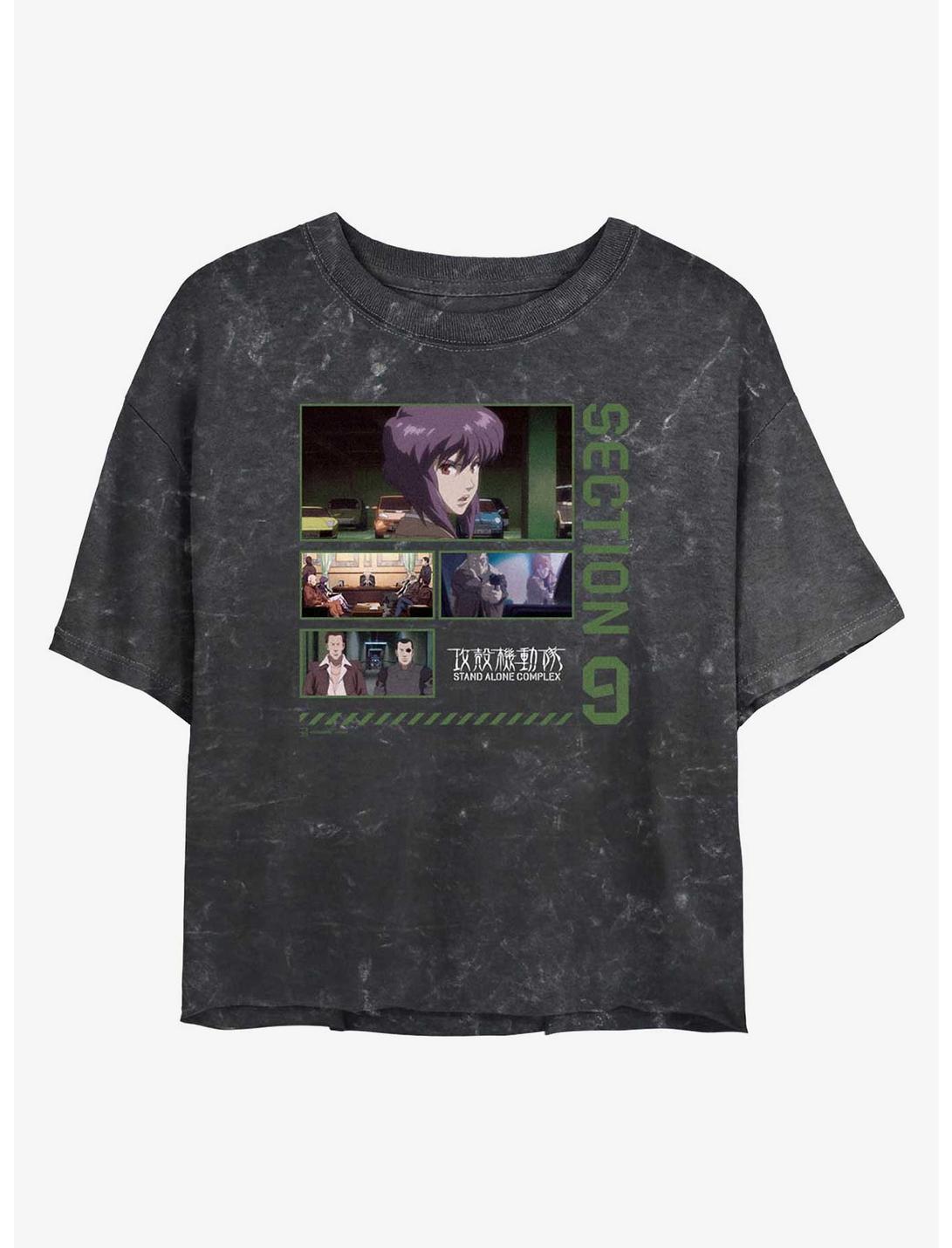Ghost in the Shell Sectino 9 Collage Girls Mineral Wash Crop T-Shirt