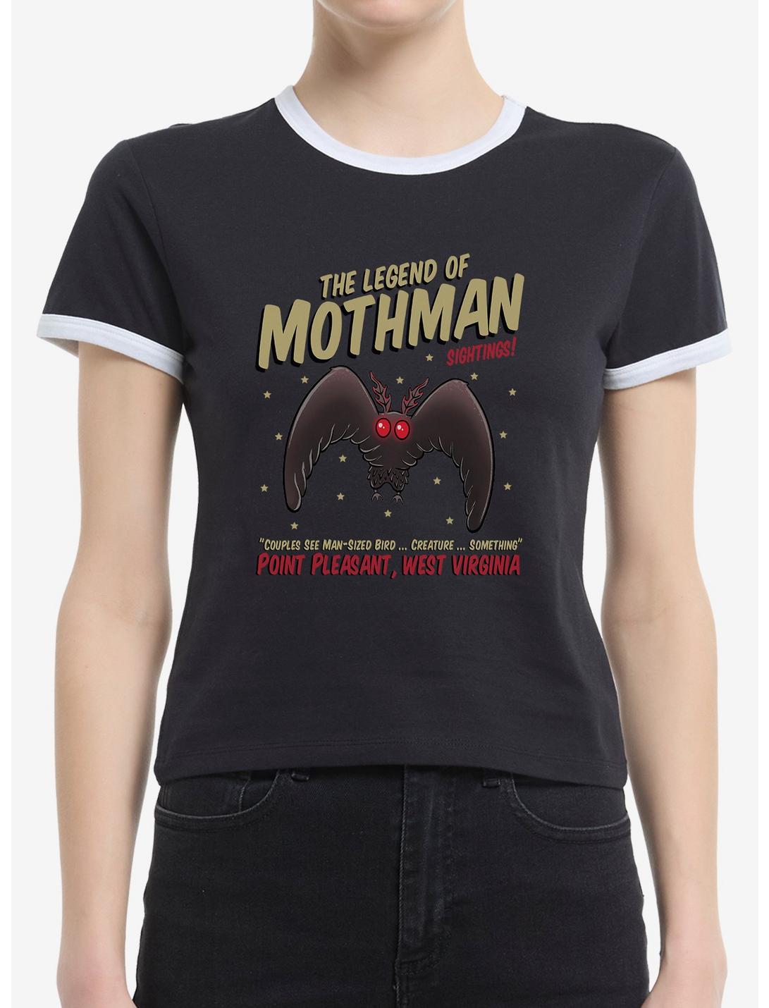 T-shirt court de style ringer "The Legend of Mothman Girls"