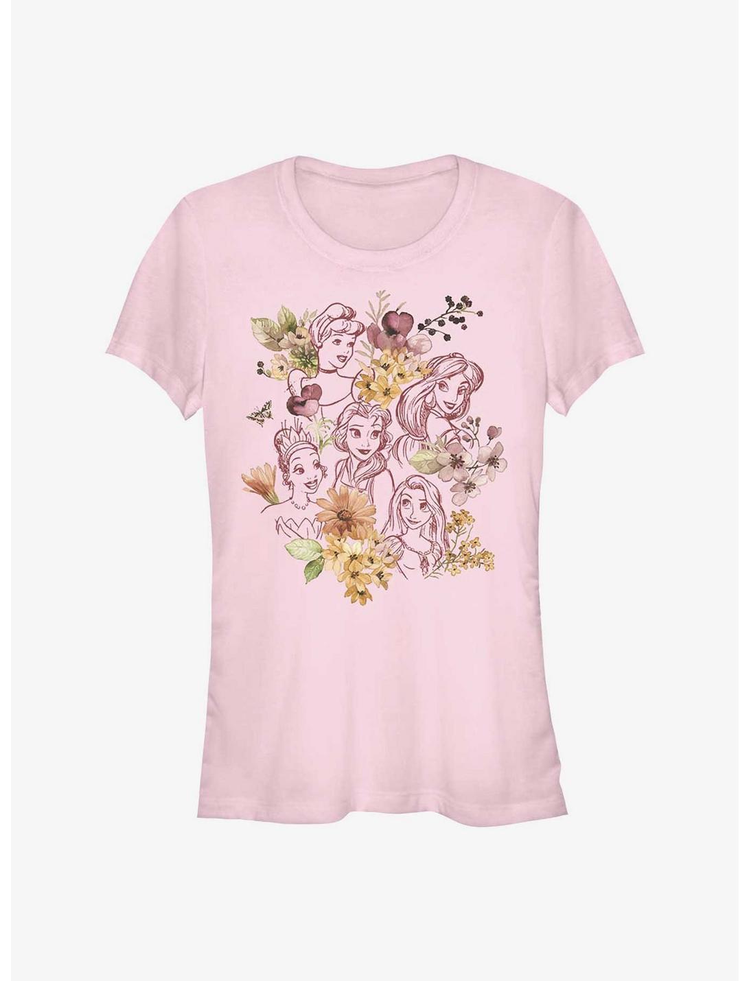 Disney Princesses Floral Princesses Girls T-Shirt
