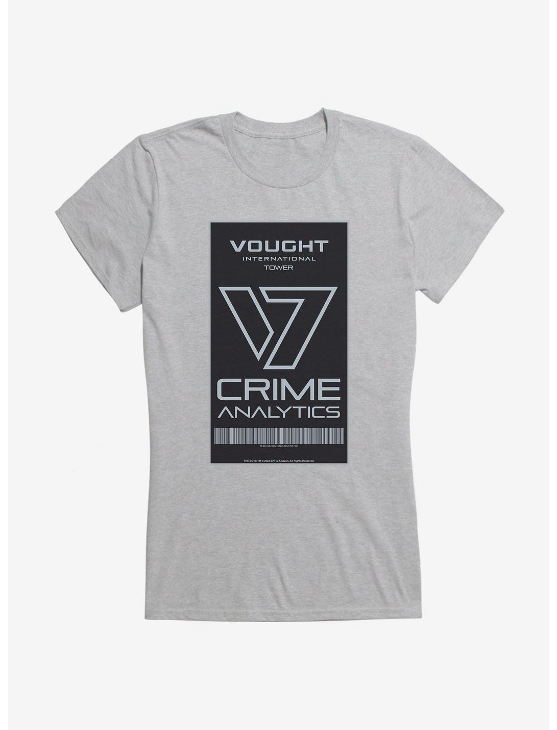 The Boys Vought Intl Tower Crime Analytics Badge Girls T-Shirt