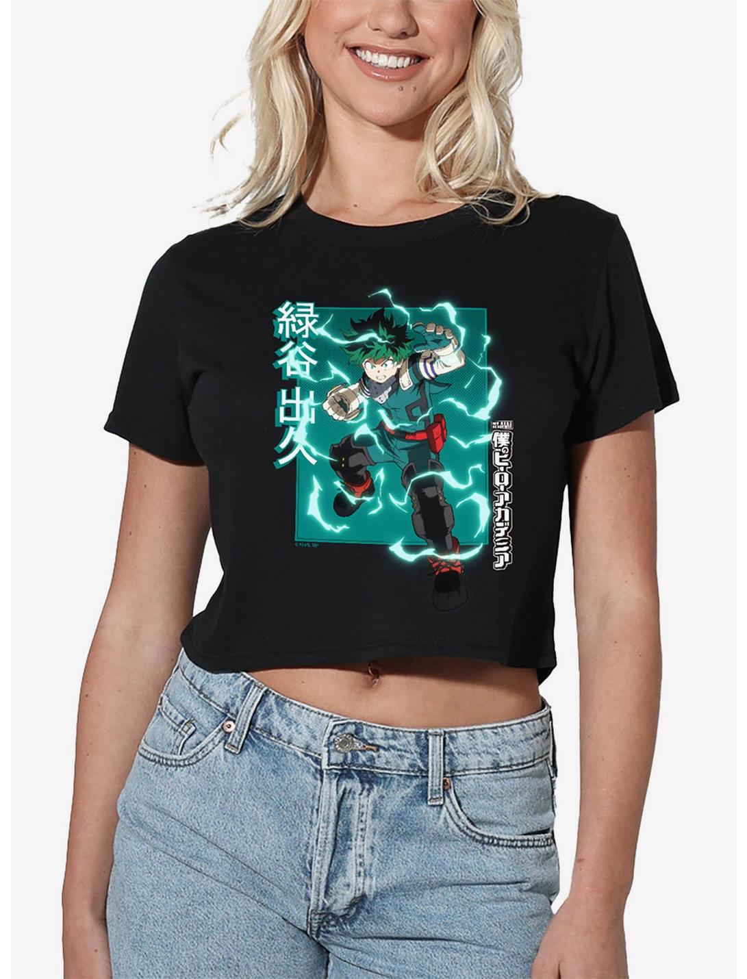 My Hero Academia Izuku Midoriya Heroic Pose Girls Crop Top T-Shirt