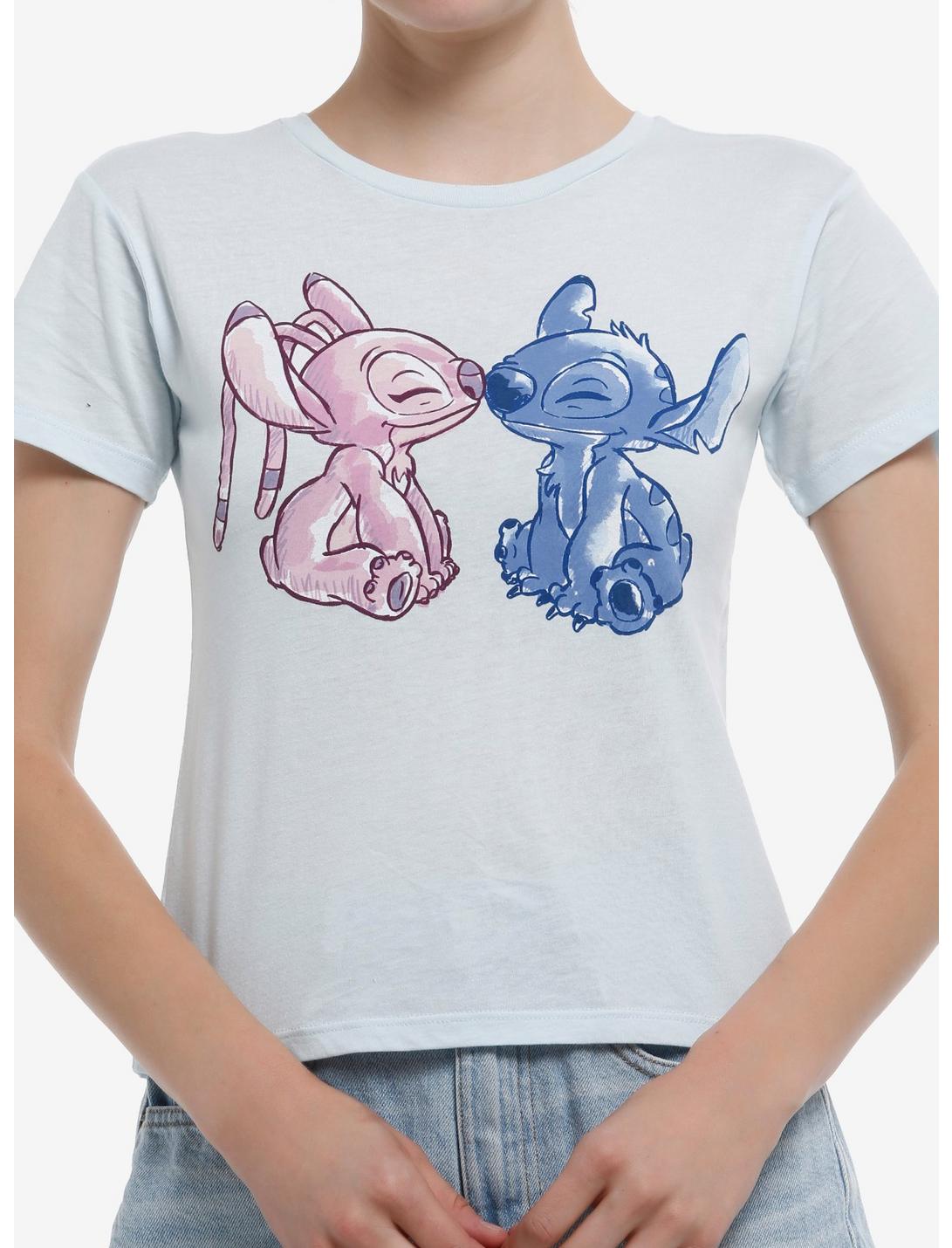 T-shirt bébé fille Disney Stitch et Angel Kiss