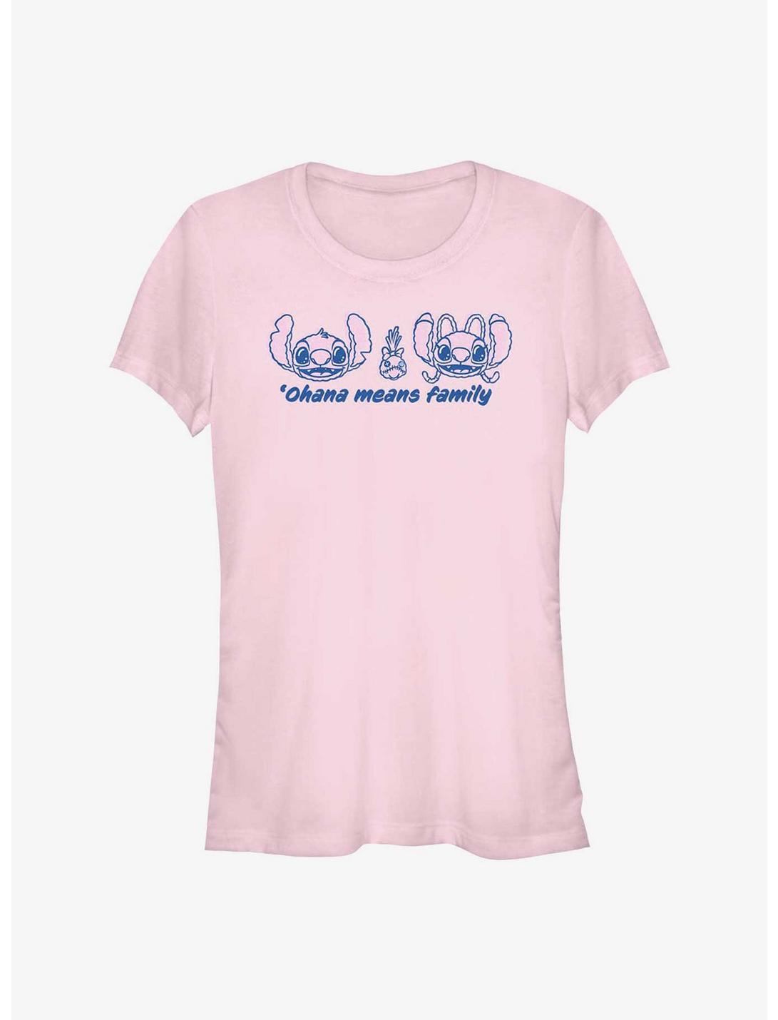 Disney Lilo & Stitch Ohana Means Family Quote Girls T-Shirt