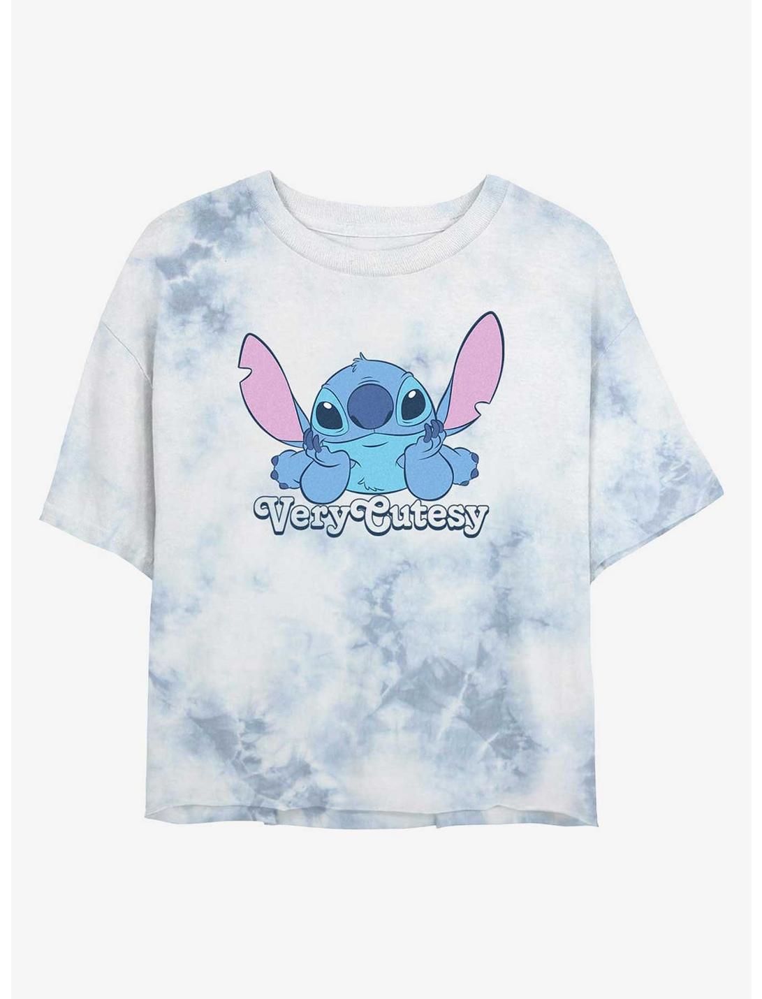 Disney Lilo & Stitch Cutesy Girls Tie-Dye Crop T-Shirt