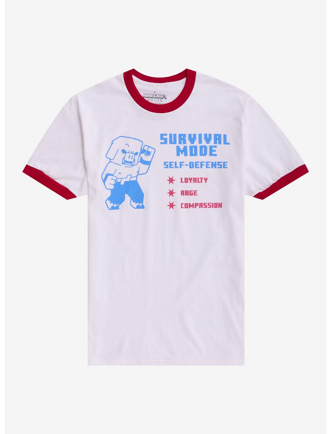 Minecraft Survival Mode Red & White Ringer T-Shirt