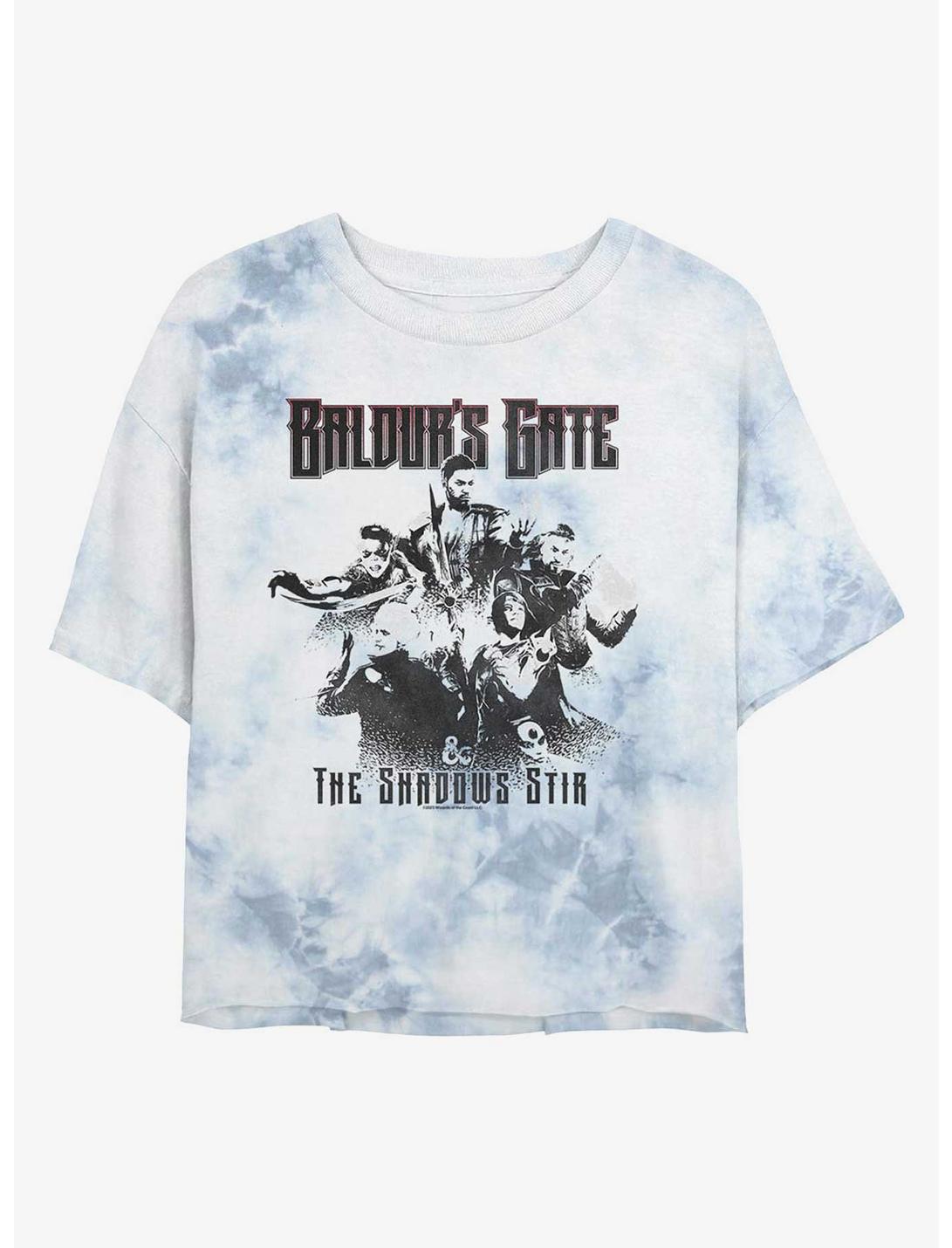 Dungeons & Dragons Baldur's Gate The Shadows Stir Girls Tie-Dye Crop T-Shirt
