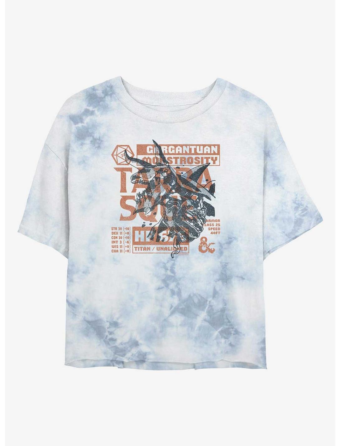 Dungeons & Dragons Terrasque Monster Stats Girls Tie-Dye Crop T-Shirt