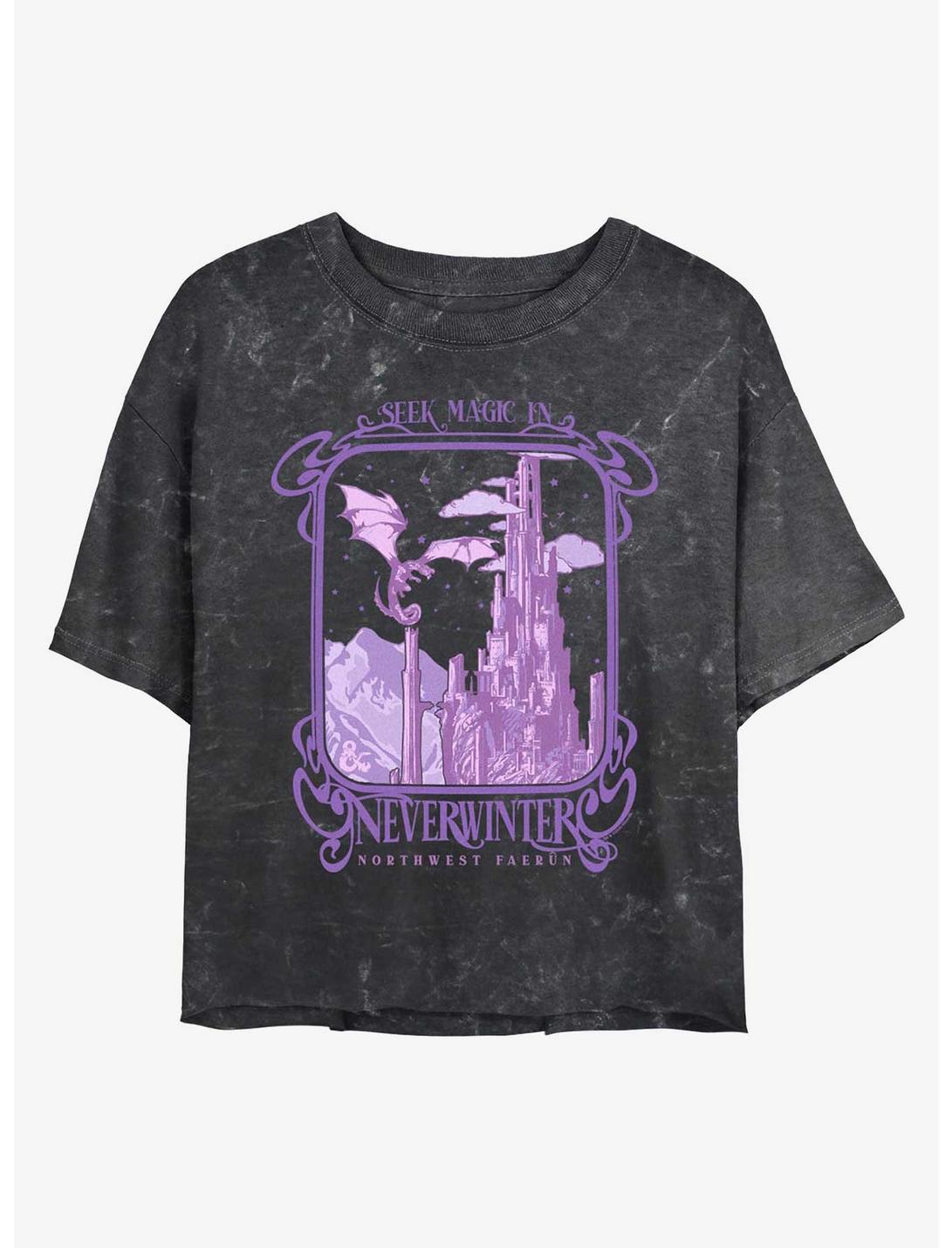 T-Shirt Court Dungeons & Dragons Seek Magic In Neverwinter Filles Effet Délavé