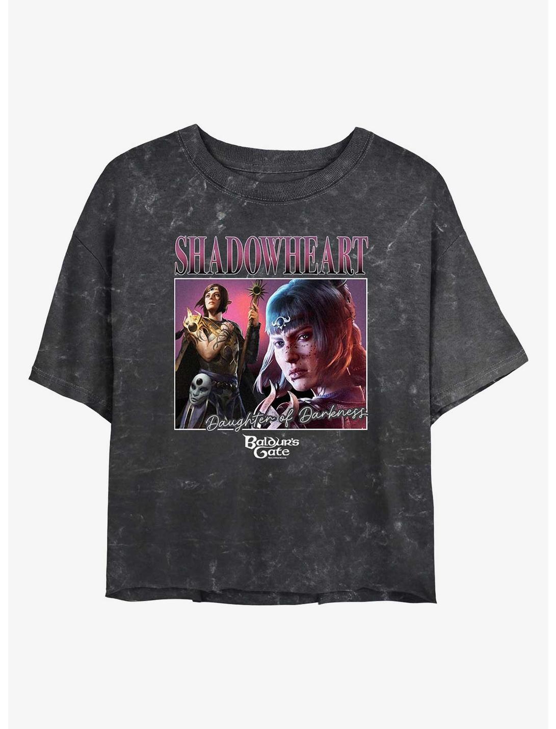 T-shirt court délavé pour filles Dungeons & Dragons Baldur's Gate Shadowheart Darkness Vintage