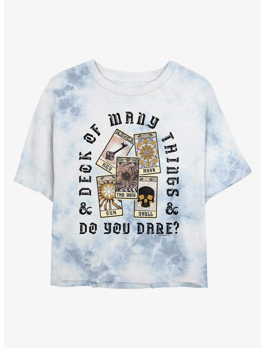 Dungeons & Dragons Deck Of Many Things Girls Tie-Dye Crop T-Shirt