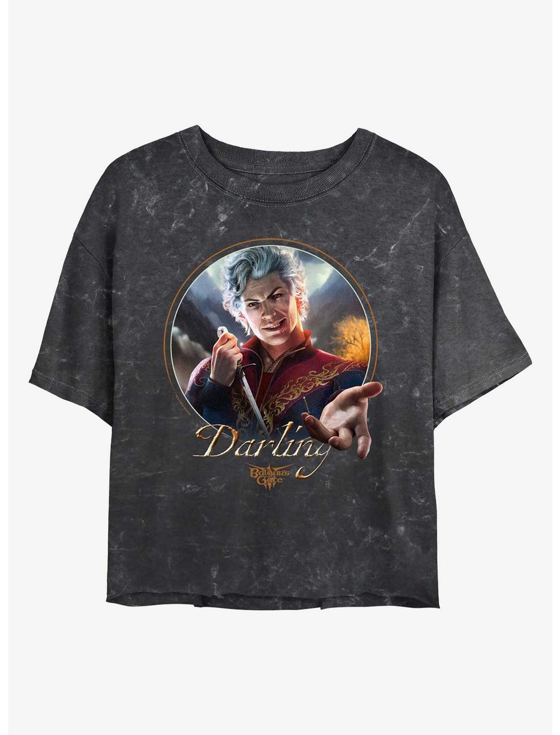 Dungeons & Dragons Baldur's Gate Astarion Darling Girls Mineral Wash Crop T-Shirt