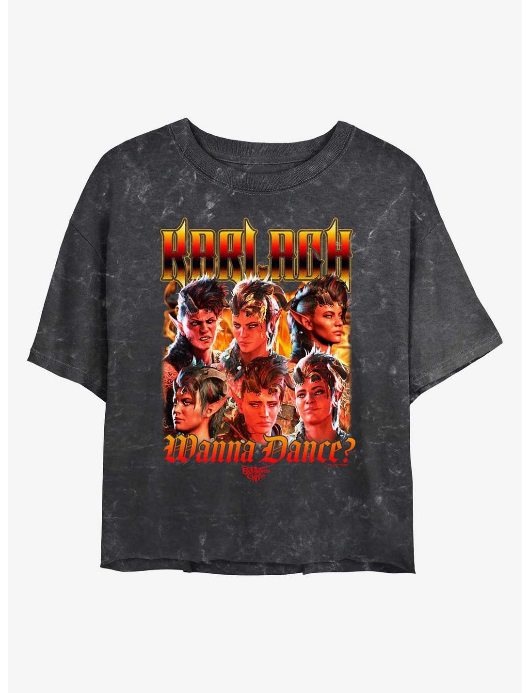 Dungeons & Dragons Baldur's Gate Karlach Wanna Dance Girls Mineral Wash Crop T-Shirt