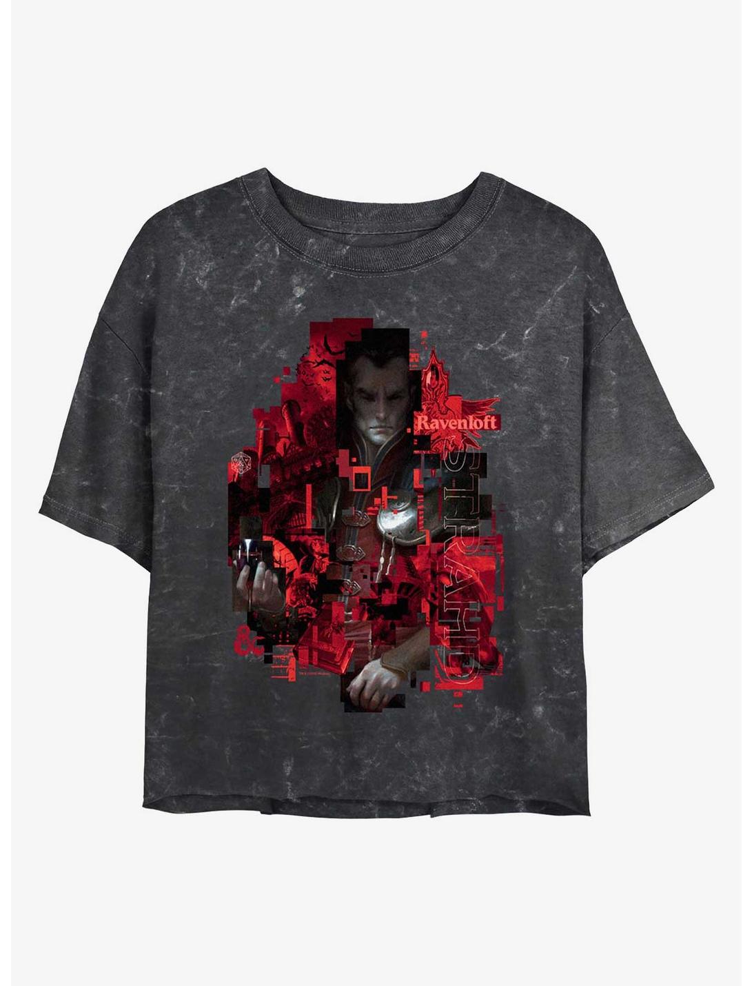 Dungeons & Dragons Ravenloft Strahd Girls Mineral Wash Crop T-Shirt