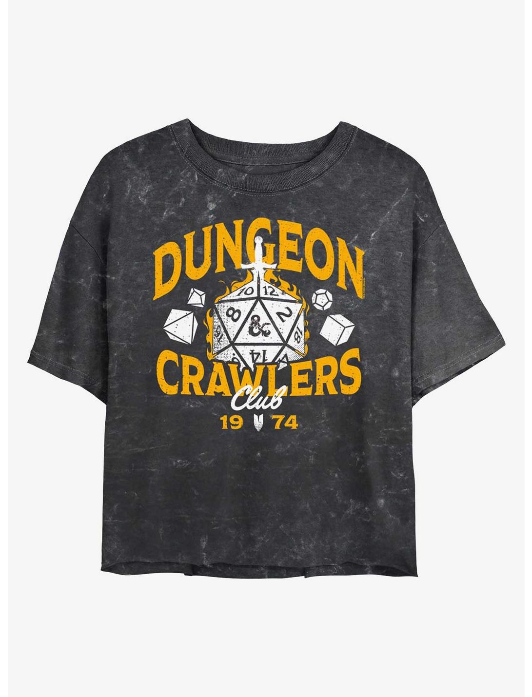 Dungeons & Dragons Dungeon Crawlers Club Girls Mineral Wash Crop T-Shirt