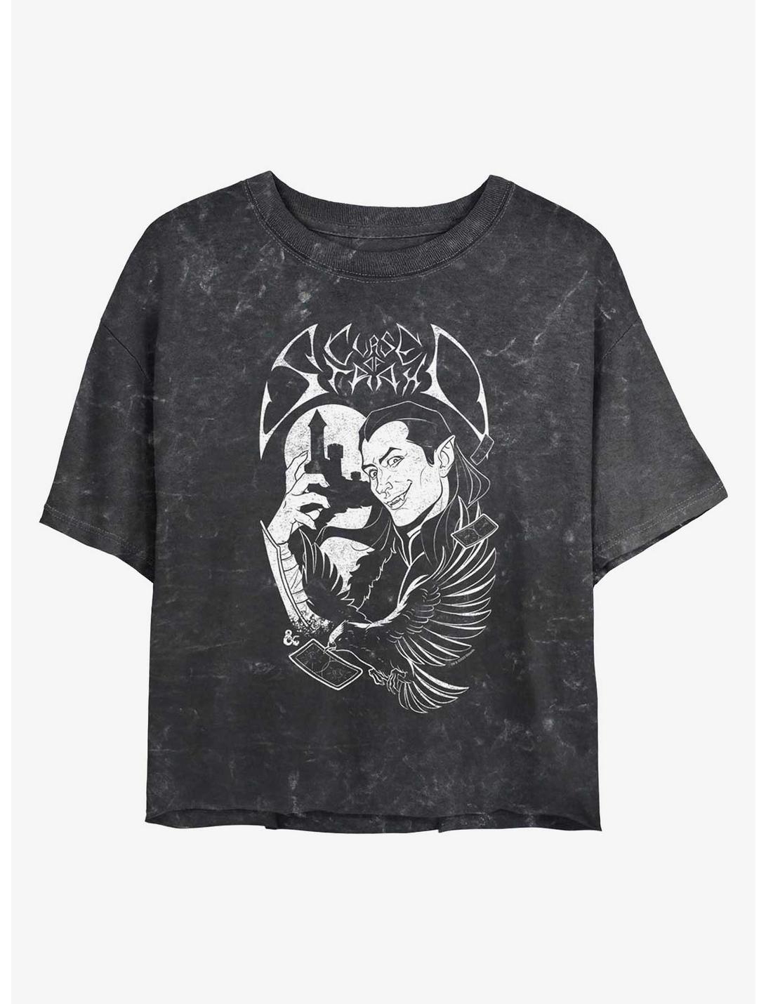 Dungeons & Dragons Death Metal Strahd Girls Mineral Wash Crop T-Shirt