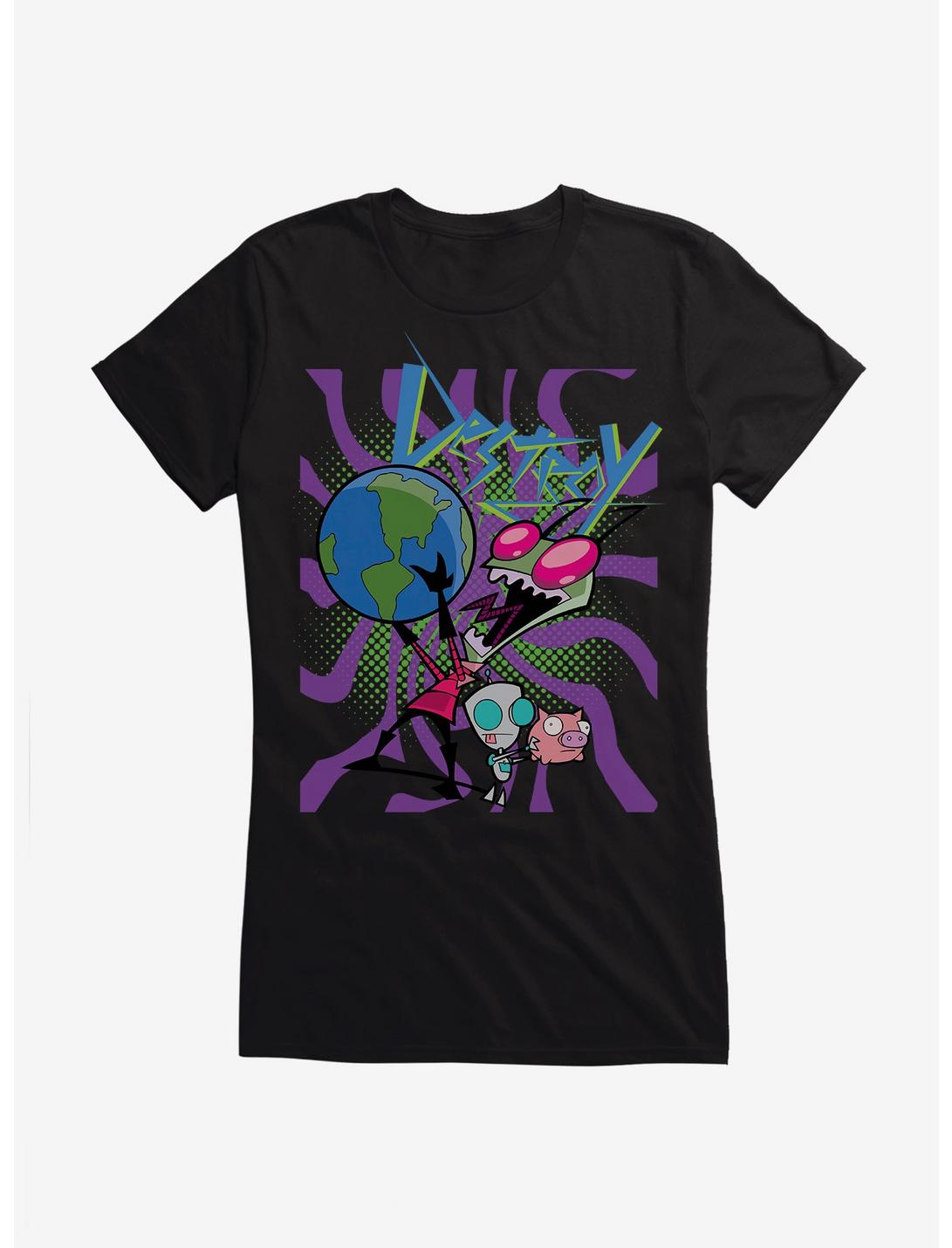 Invader Zim Destroy The World Girls T-Shirt