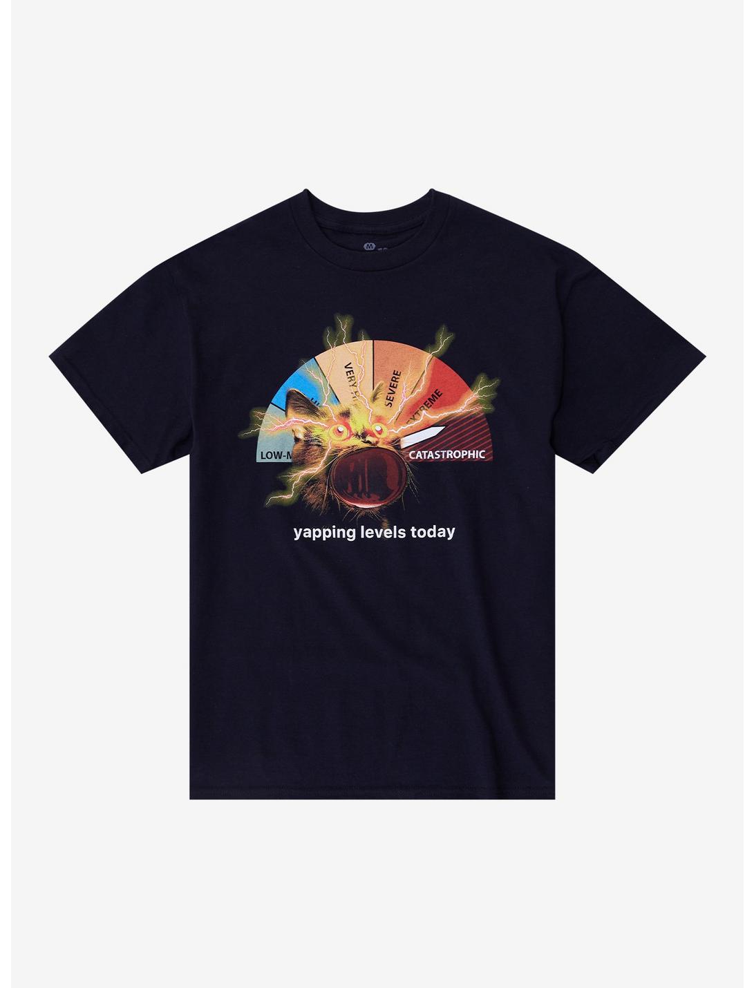 Yapping Levels Cat T-Shirt By Goodie Two Sleeves