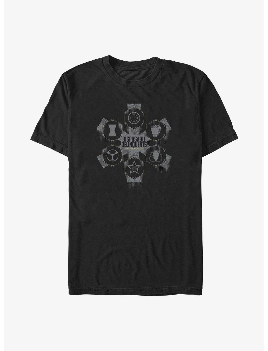 Marvel Thunderbolts* Disposable Delinquents Logos Big & Tall T-Shirt