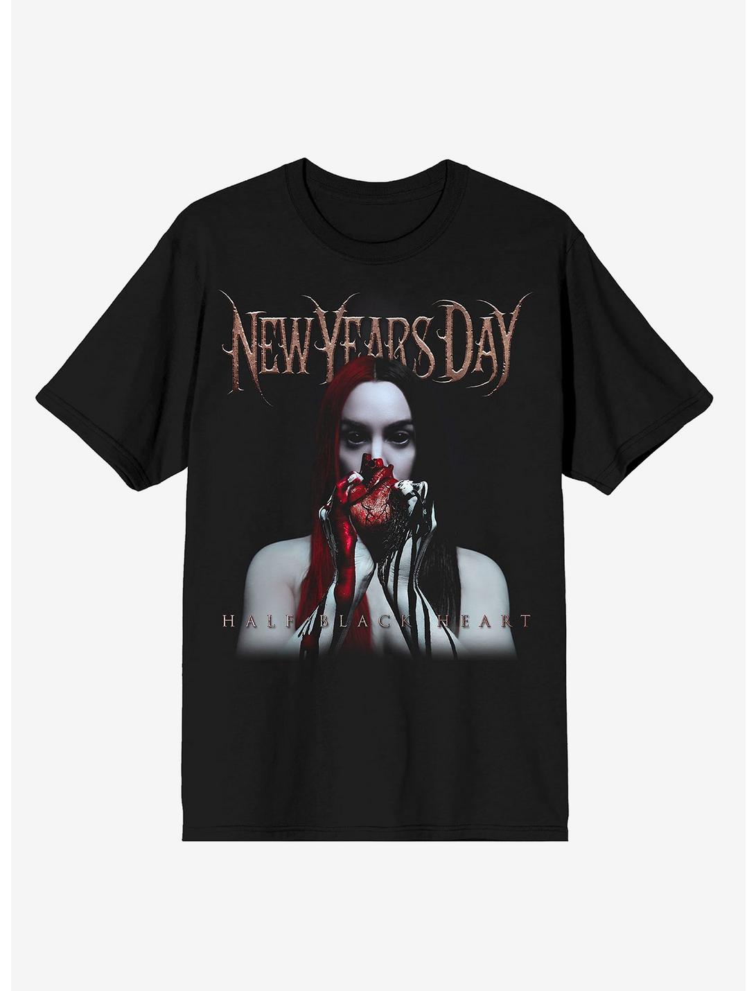 New Years Day Half Black Heart Album Cover T-Shirt
