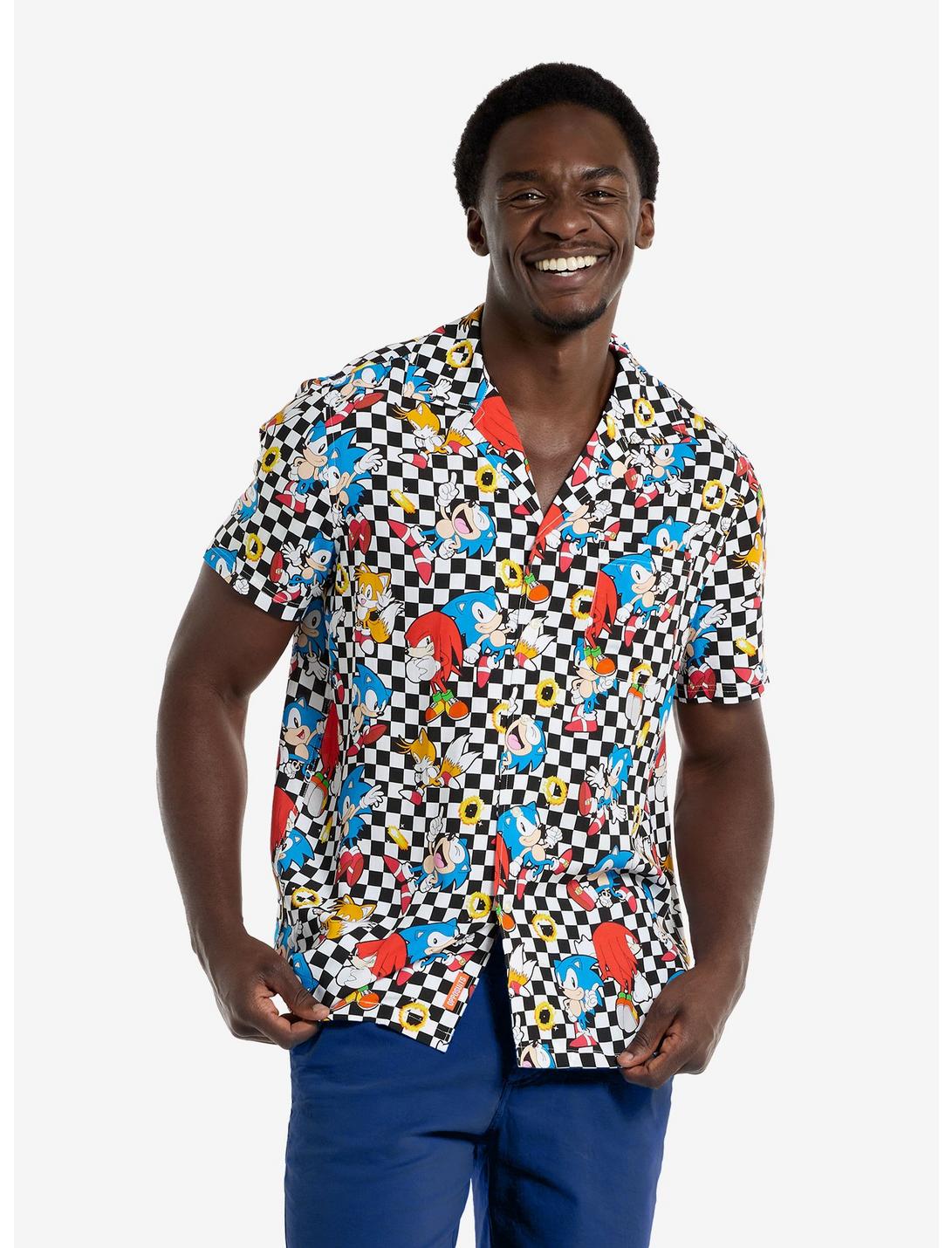 Sonic The Hedgehog Retro Rings Button-Up Shirt