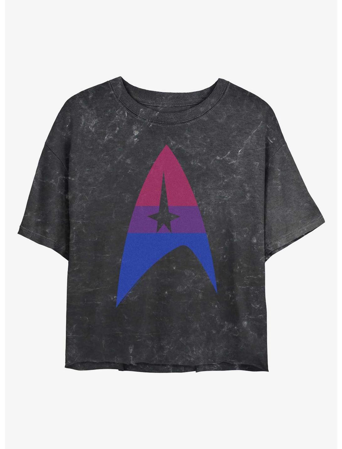 T-shirt court délavé à logo drapeau bisexuel Star Trek
