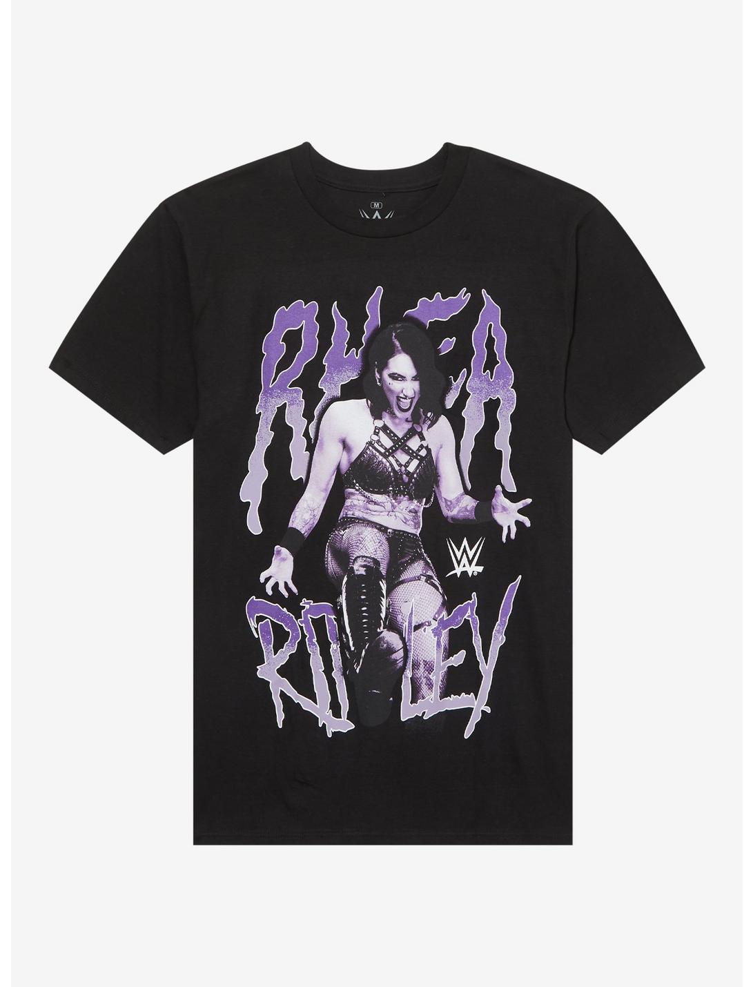 WWE Rhea Ripley Kicking Portrait Girls T-Shirt