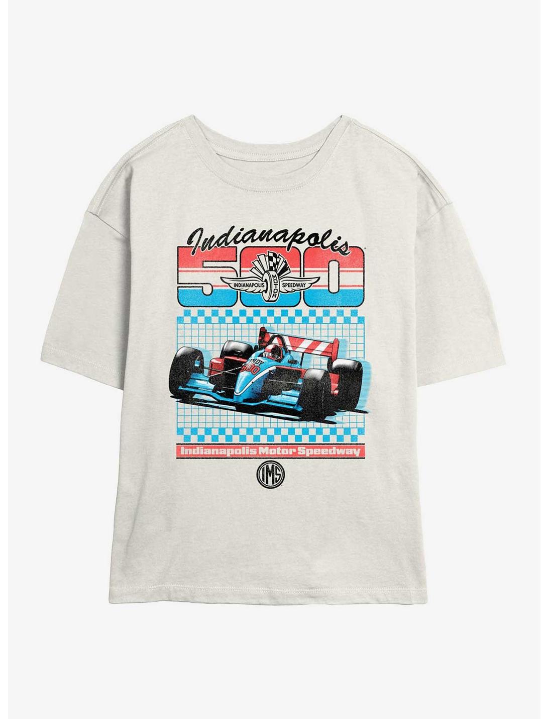 T-shirt écourté sportif rétro pour filles Indianapolis 500