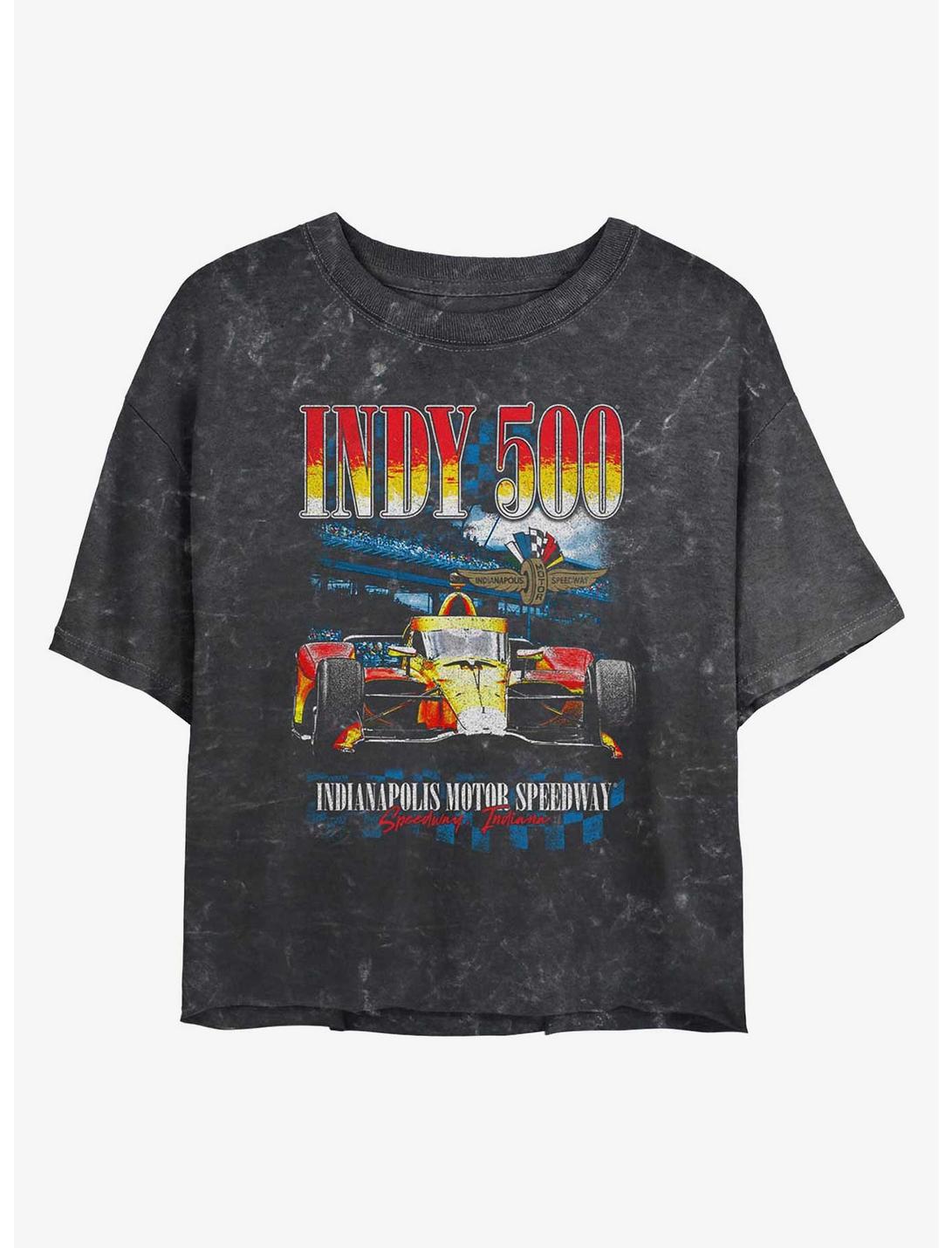 Indianapolis 500 Indy Crowd Girls Mineral Wash Crop T-Shirt